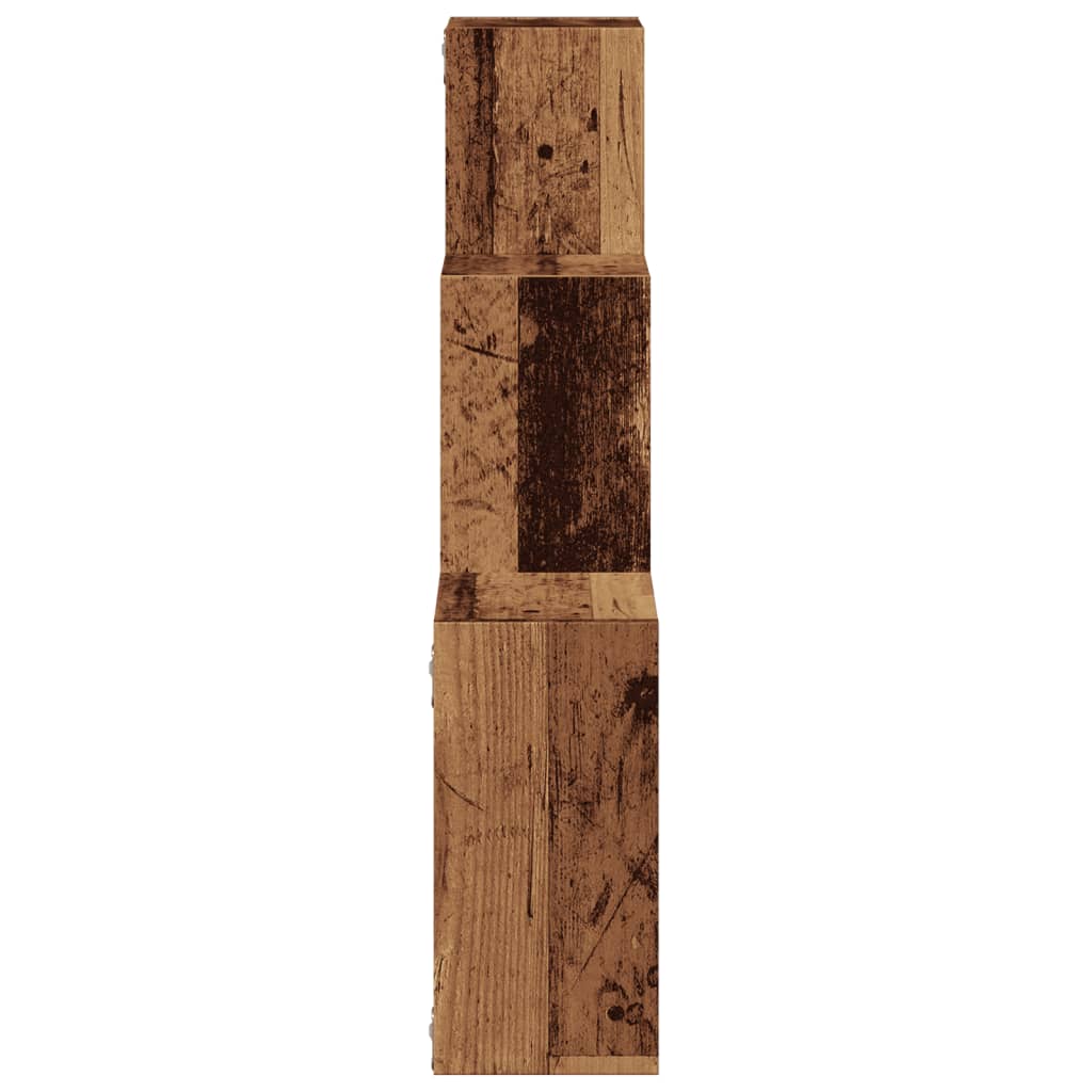 Étagère murale en forme de cube vieux bois bois d'ingénierie - XIOS