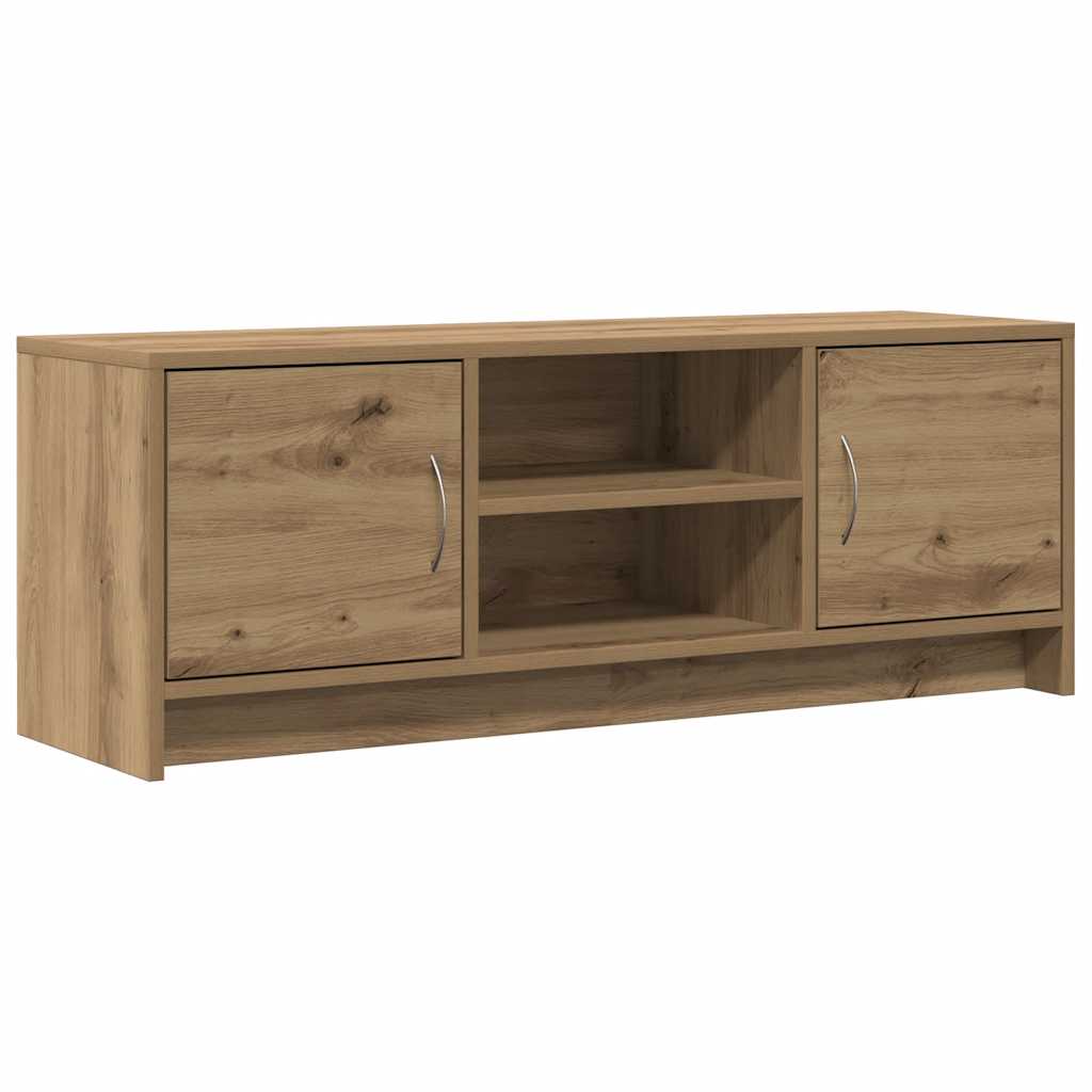Meuble TV chêne artisanal 102x30x37,5 cm bois d'ingénierie - XIOS