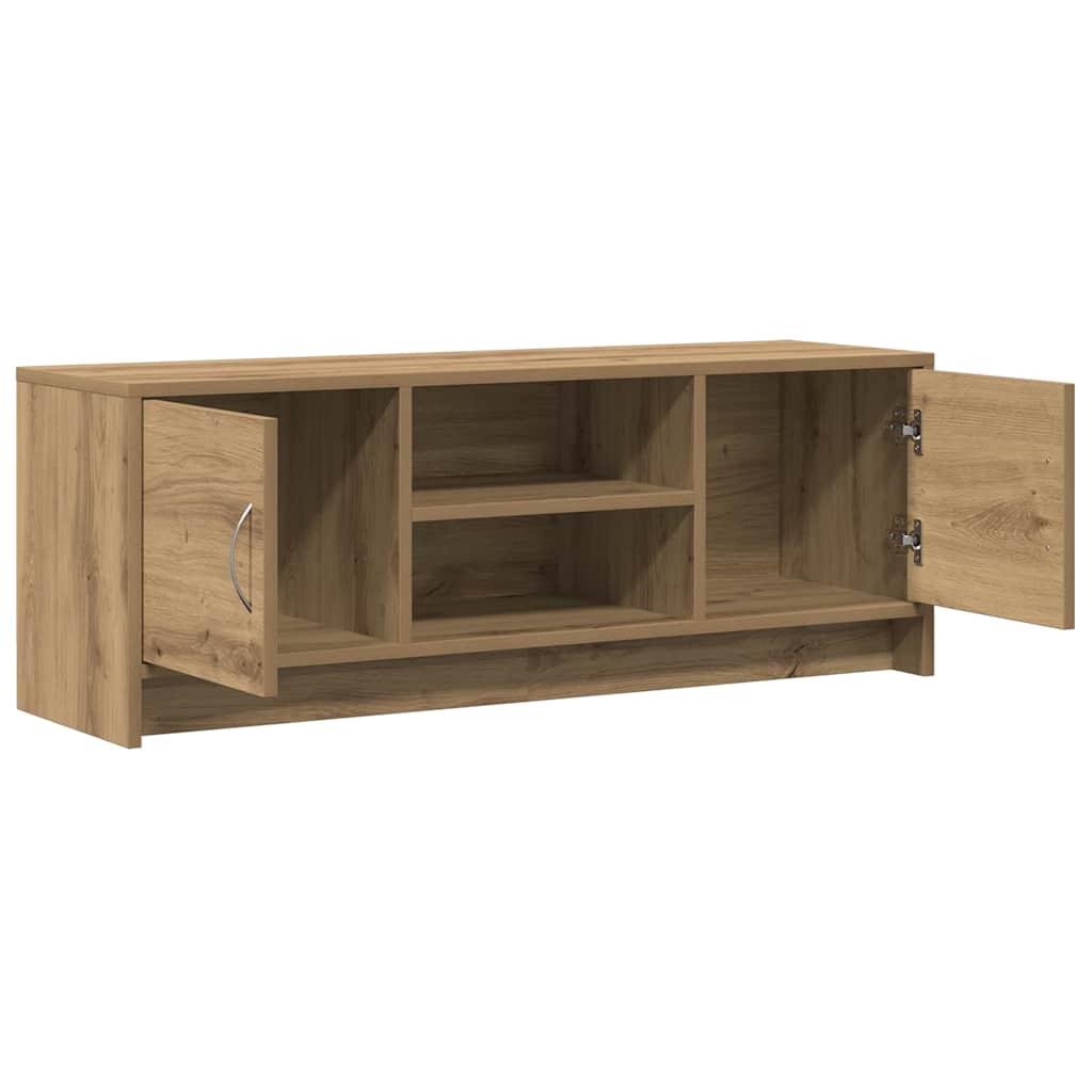 Meuble TV chêne artisanal 102x30x37,5 cm bois d'ingénierie - XIOS