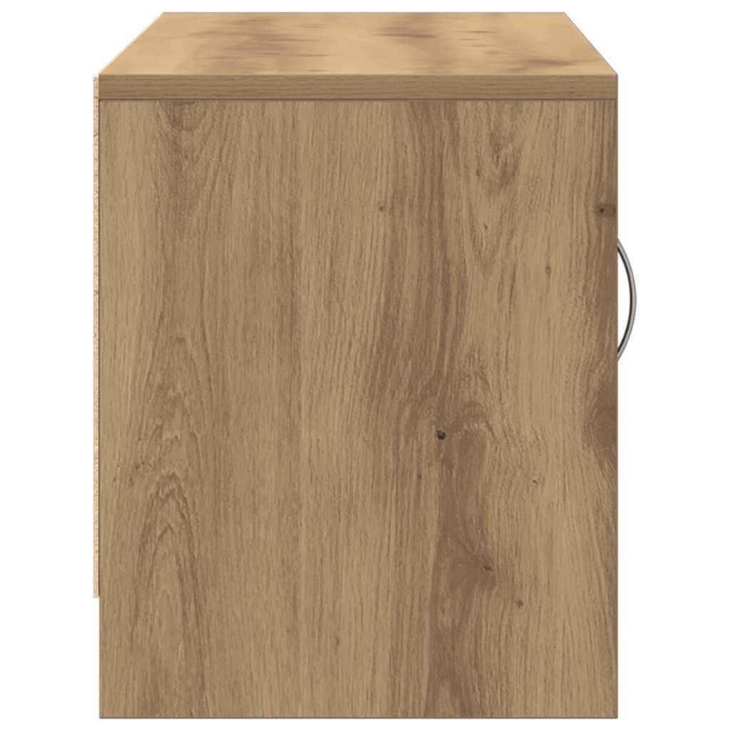 Meuble TV chêne artisanal 102x30x37,5 cm bois d'ingénierie - XIOS