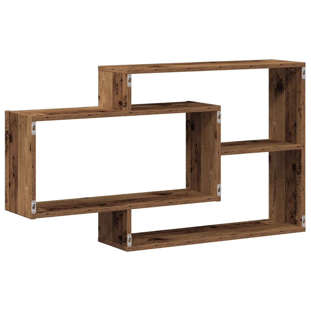 Étagère murale vieux bois 104x20x58,5 cm bois d'ingénierie - XIOS