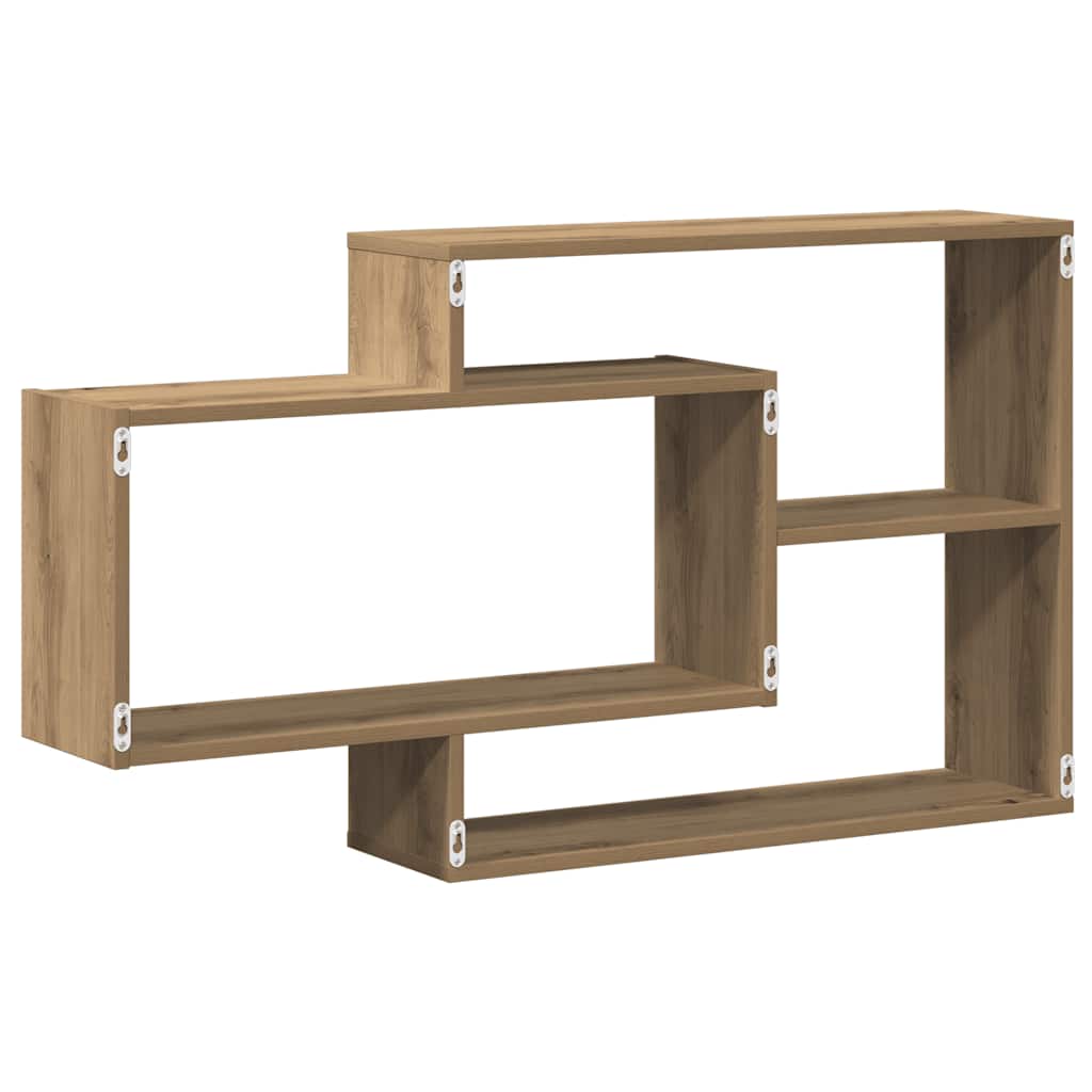Étagère murale chêne artisanal 104x20x58,5 cm bois d'ingénierie - XIOS