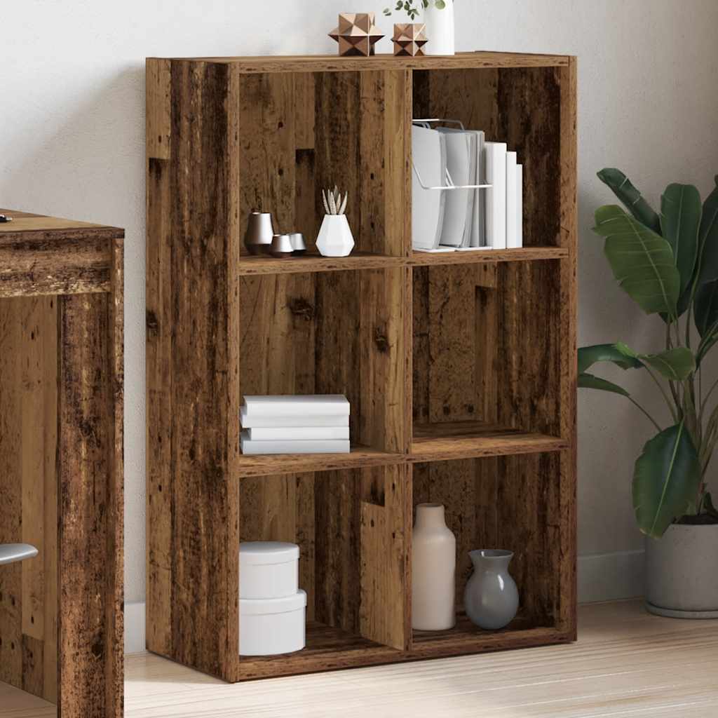 Bibliothèque/Buffet vieux bois 66x30x98 cm bois d'ingénierie - XIOS
