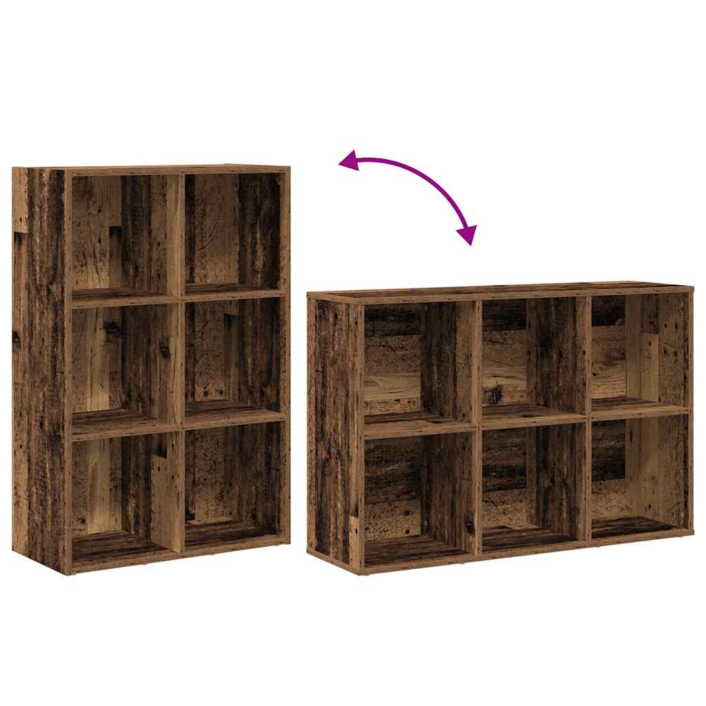 Bibliothèque/Buffet vieux bois 66x30x98 cm bois d'ingénierie - XIOS