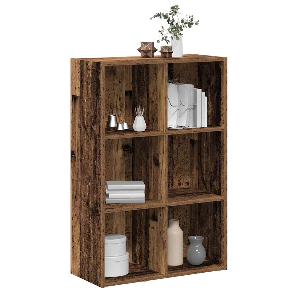 Bibliothèque/Buffet vieux bois 66x30x98 cm bois d'ingénierie - XIOS