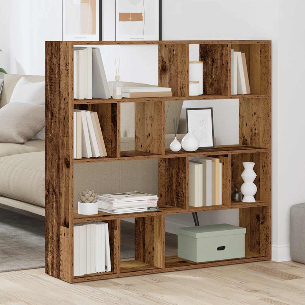 Bibliothèque/Séparateur de pièce vieux bois 105x24x102 cm - XIOS