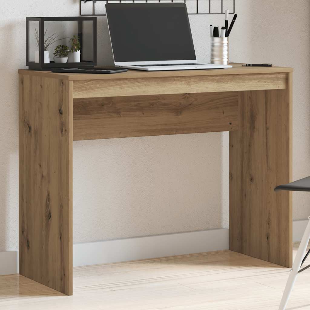 Bureau chêne artisanal 90x40x72 cm bois d'ingénierie - XIOS