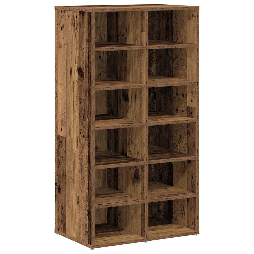 Étagère à chaussures vieux bois 54x34x100,5cm bois d'ingénierie - XIOS