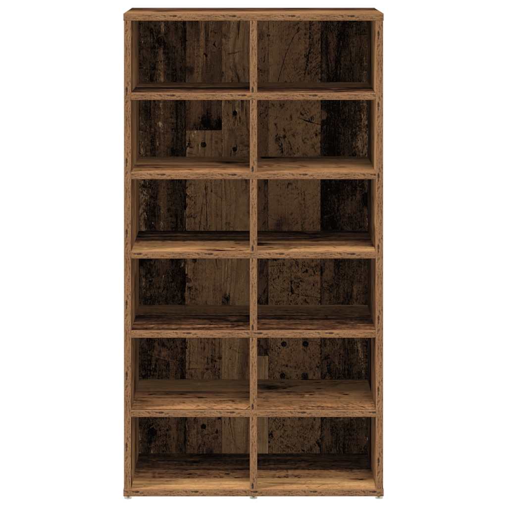 Étagère à chaussures vieux bois 54x34x100,5cm bois d'ingénierie - XIOS