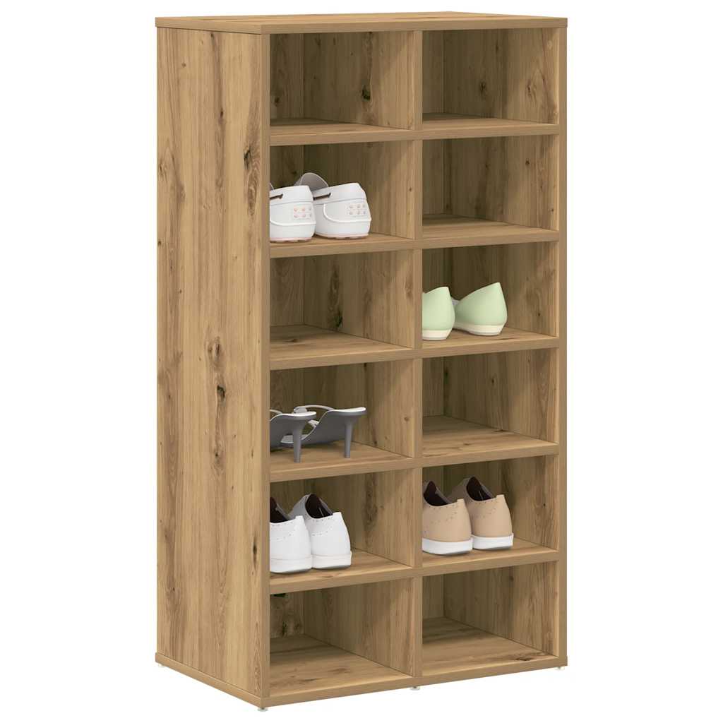 Étagère à chaussures chêne artisanal bois d'ingénierie - XIOS