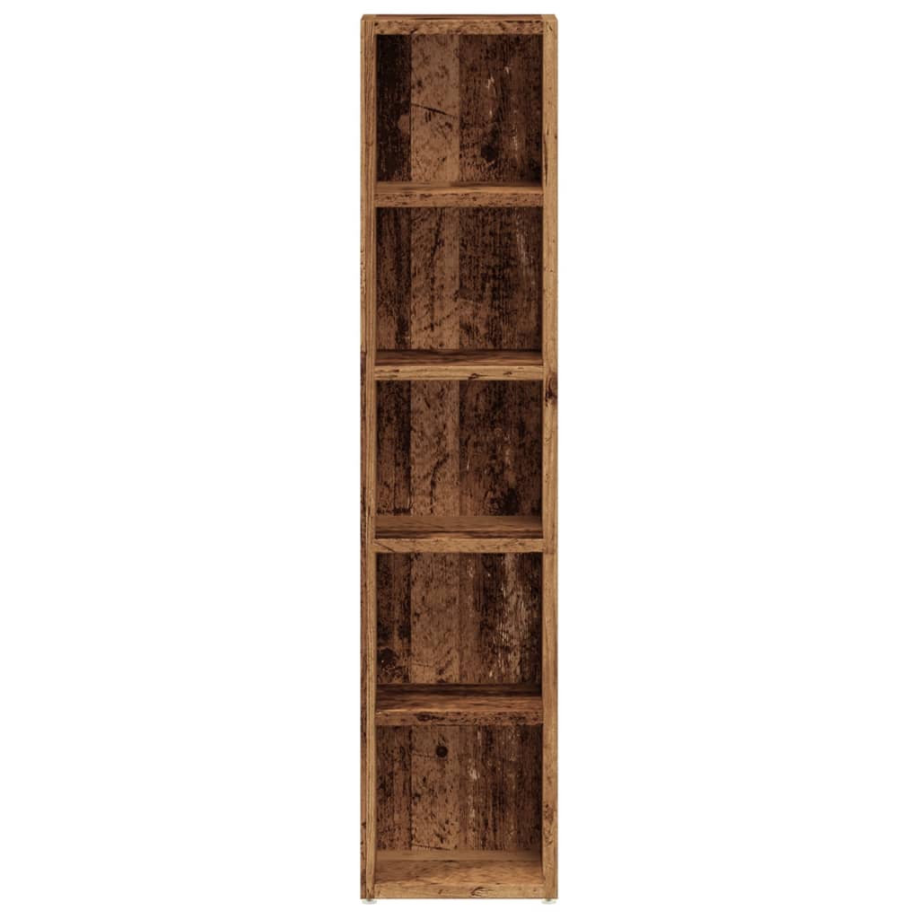 Armoires à CD 2 pcs vieux bois 21x16x93,5 cm bois d'ingénierie Fixations & meubles de rangement multimédia vidaXL