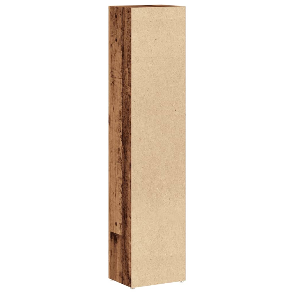 Armoires à CD 2 pcs vieux bois 21x16x93,5 cm bois d'ingénierie Fixations & meubles de rangement multimédia vidaXL