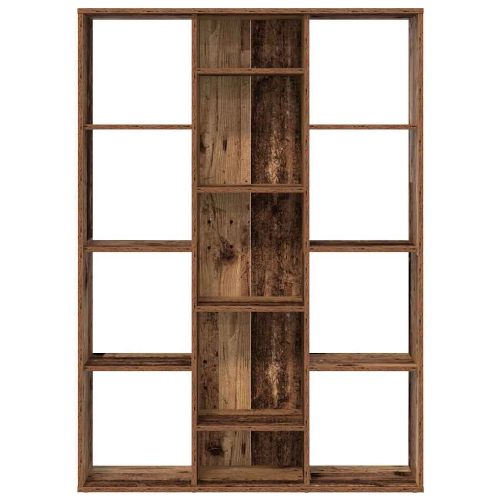 Séparateur de pièce/bibliothèque vieux bois 100x24x140 cm - XIOS