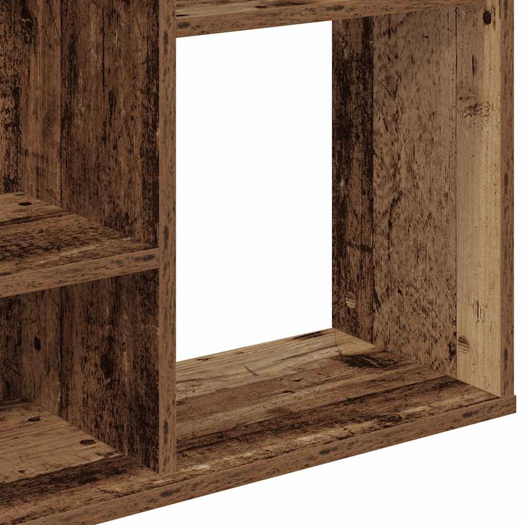 Séparateur de pièce/bibliothèque vieux bois 100x24x140 cm - XIOS