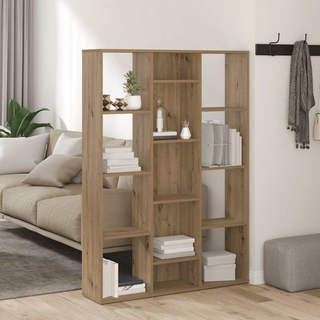 Séparateur de pièce/Bibliothèque chêne artisanal 100x24x140 cm - XIOS
