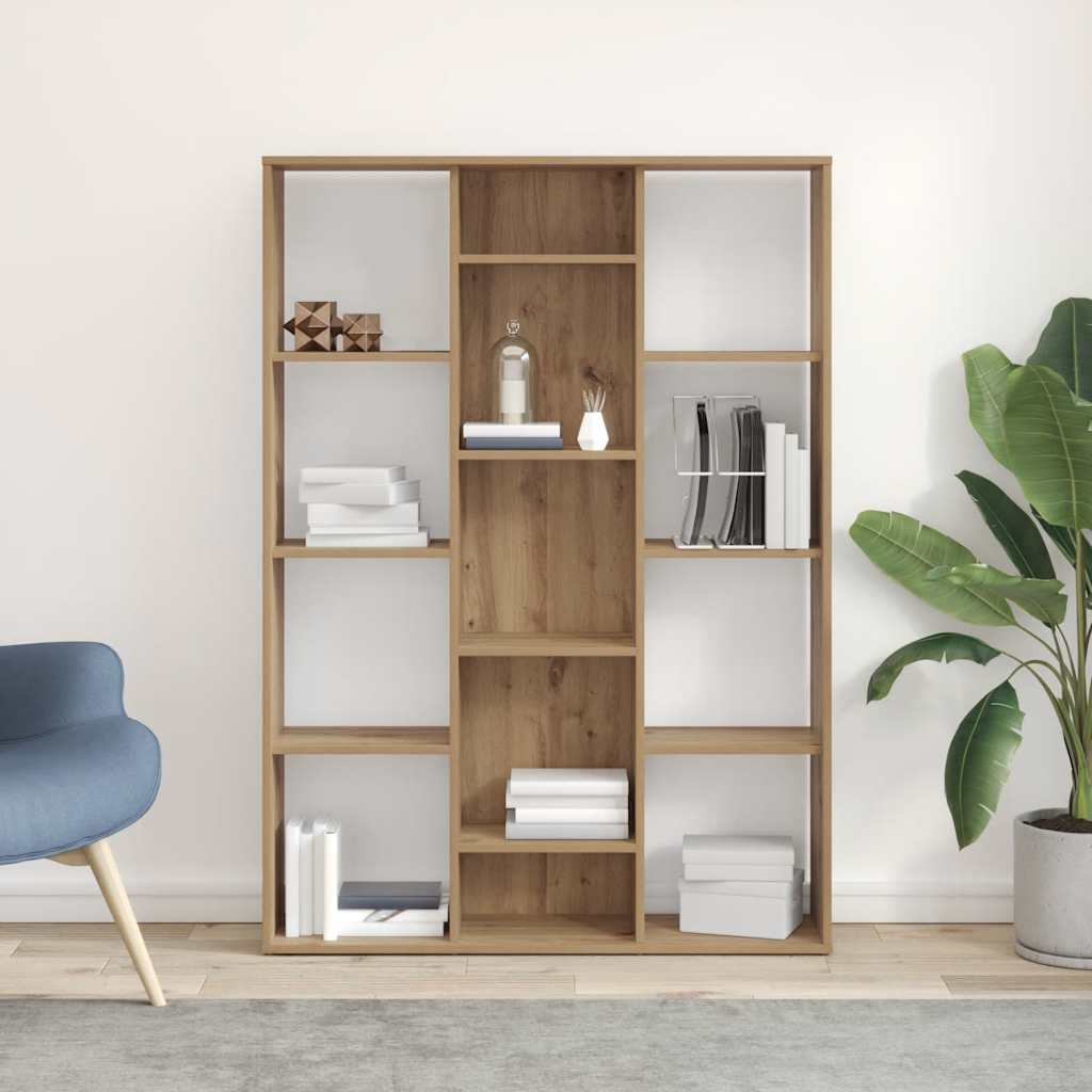 Séparateur de pièce/Bibliothèque chêne artisanal 100x24x140 cm - XIOS