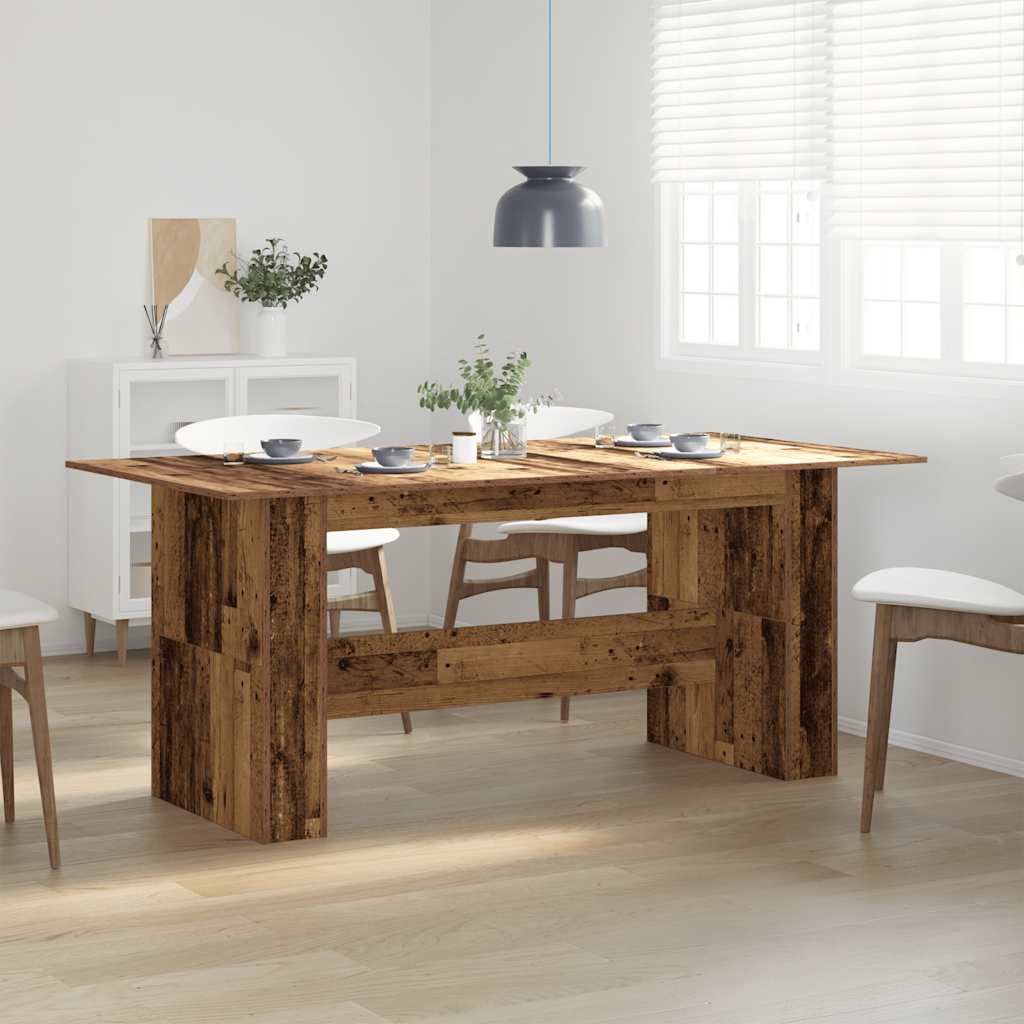 Table à manger vieux bois 180x90x76 cm bois d'ingénierie - XIOS