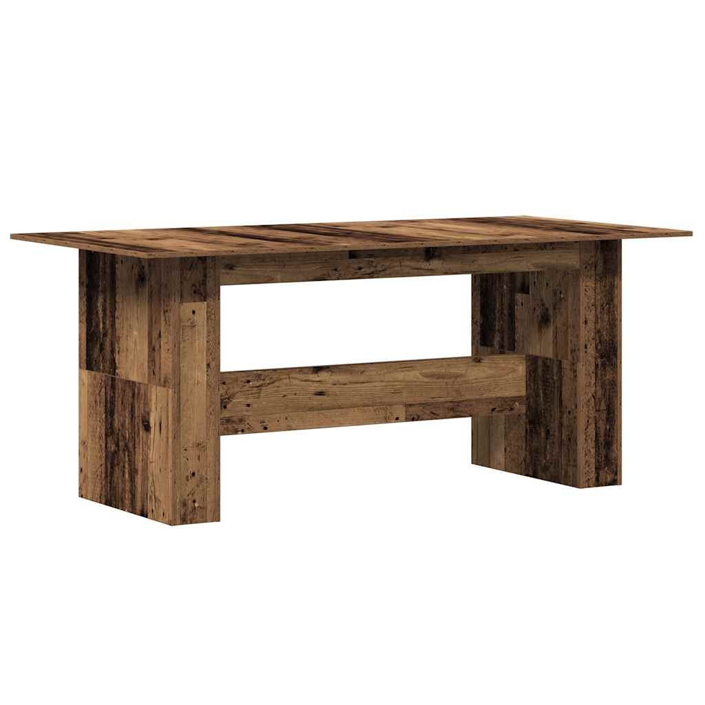 Table à manger vieux bois 180x90x76 cm bois d'ingénierie - XIOS