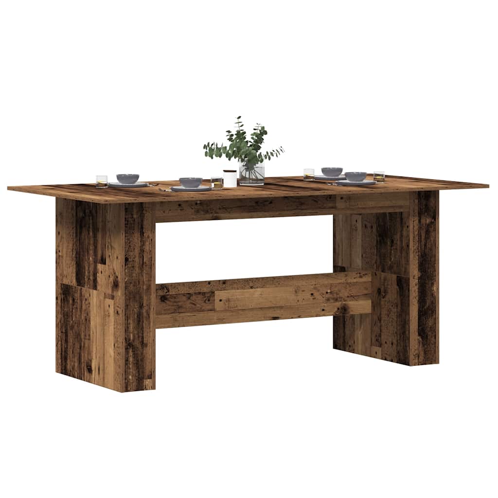 Table à manger vieux bois 180x90x76 cm bois d'ingénierie - XIOS