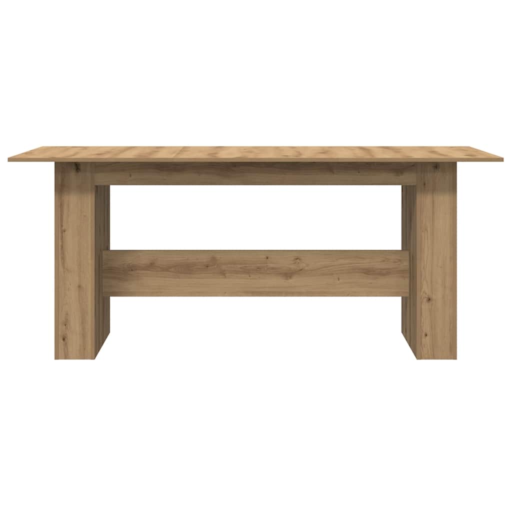 Table à manger chêne artisanal 180x90x76 cm bois d'ingénierie - XIOS