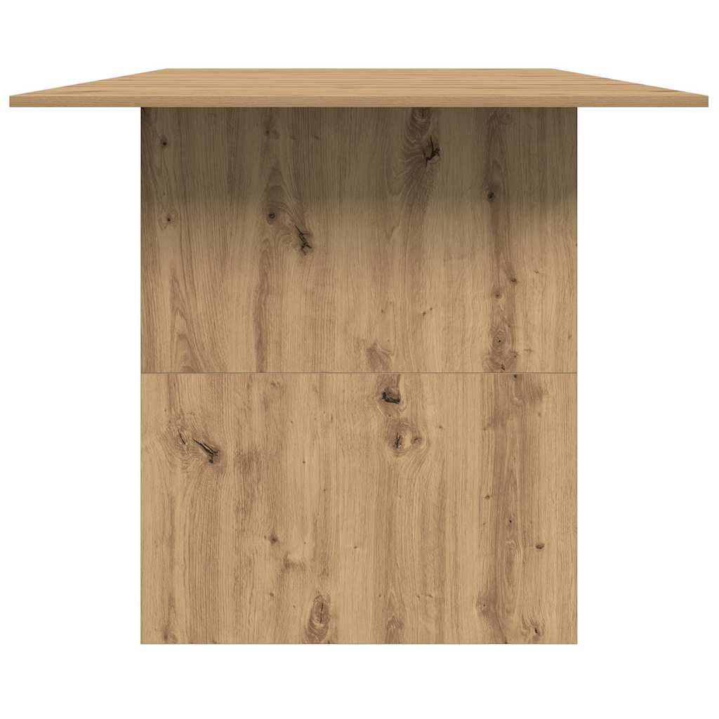 Table à manger chêne artisanal 180x90x76 cm bois d'ingénierie - XIOS