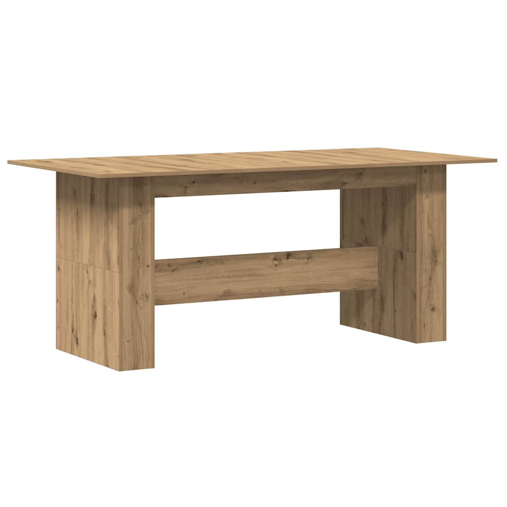 Table à manger chêne artisanal 180x90x76 cm bois d'ingénierie - XIOS