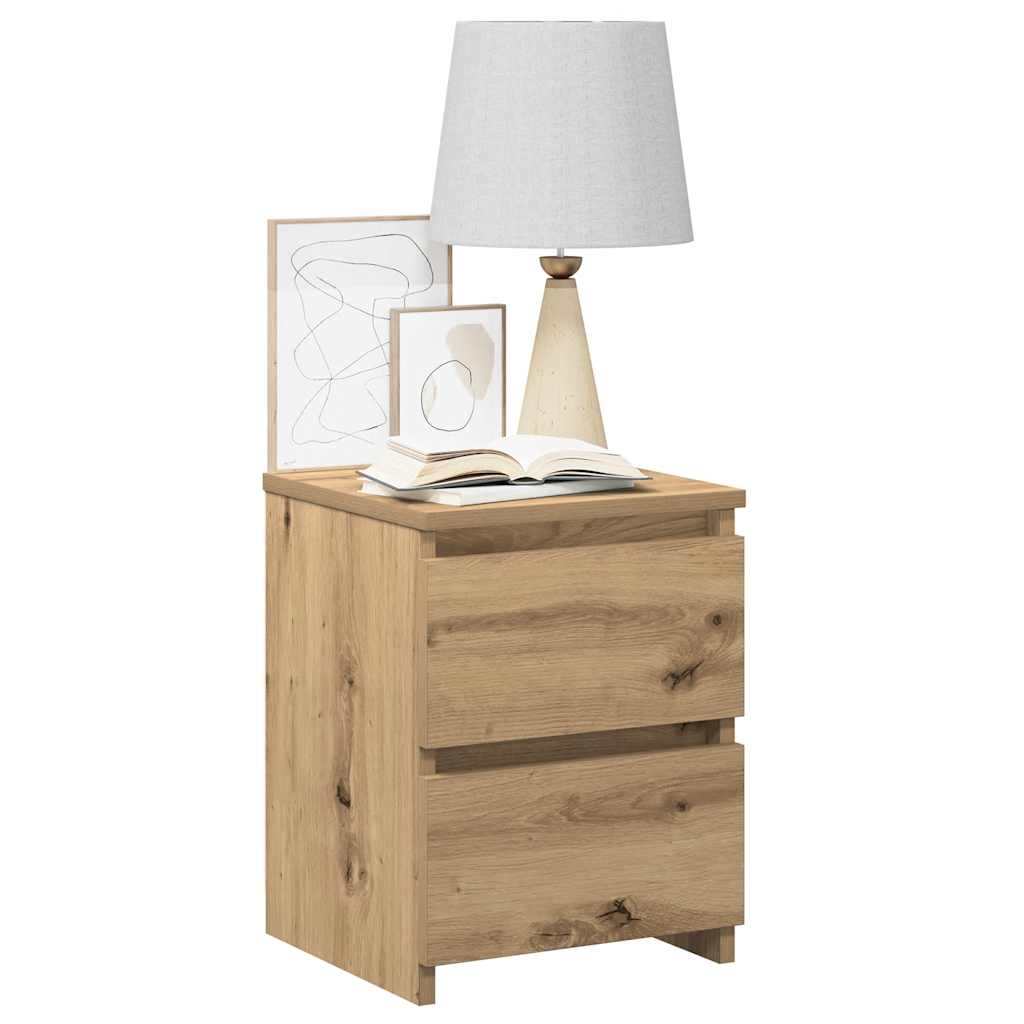 Tables de chevet 2 pcs chêne artisanal bois d'ingénierie - XIOS