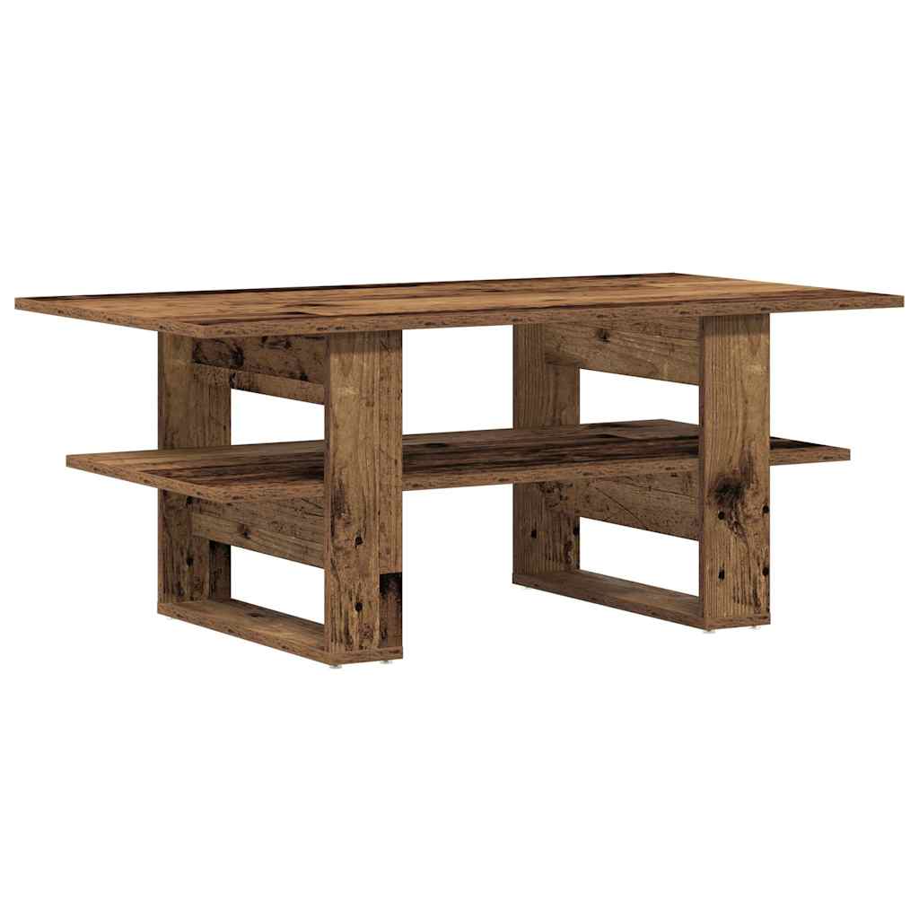 Table basse vieux bois 102x55x42 cm bois d'ingénierie - XIOS