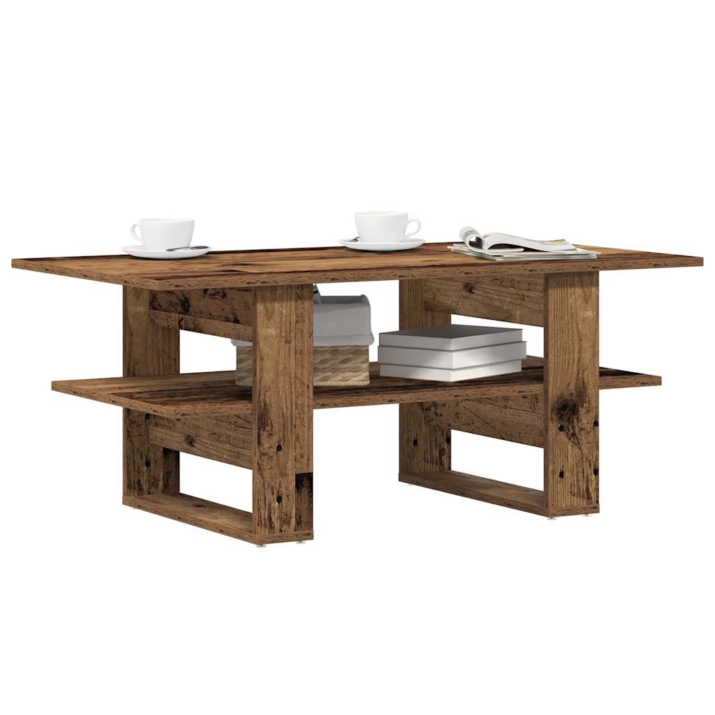 Table basse vieux bois 102x55x42 cm bois d'ingénierie - XIOS