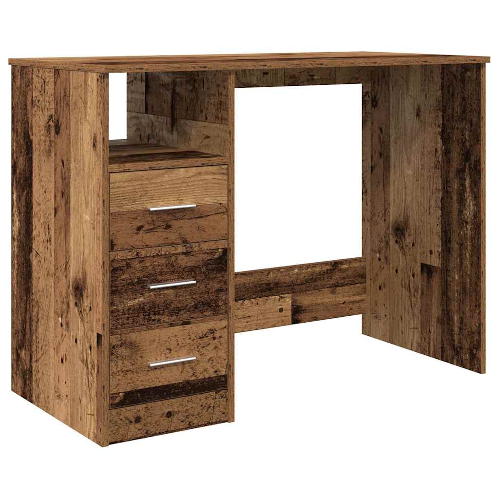 Bureau vieux bois 102x76x50 cm bois d'ingénierie - XIOS