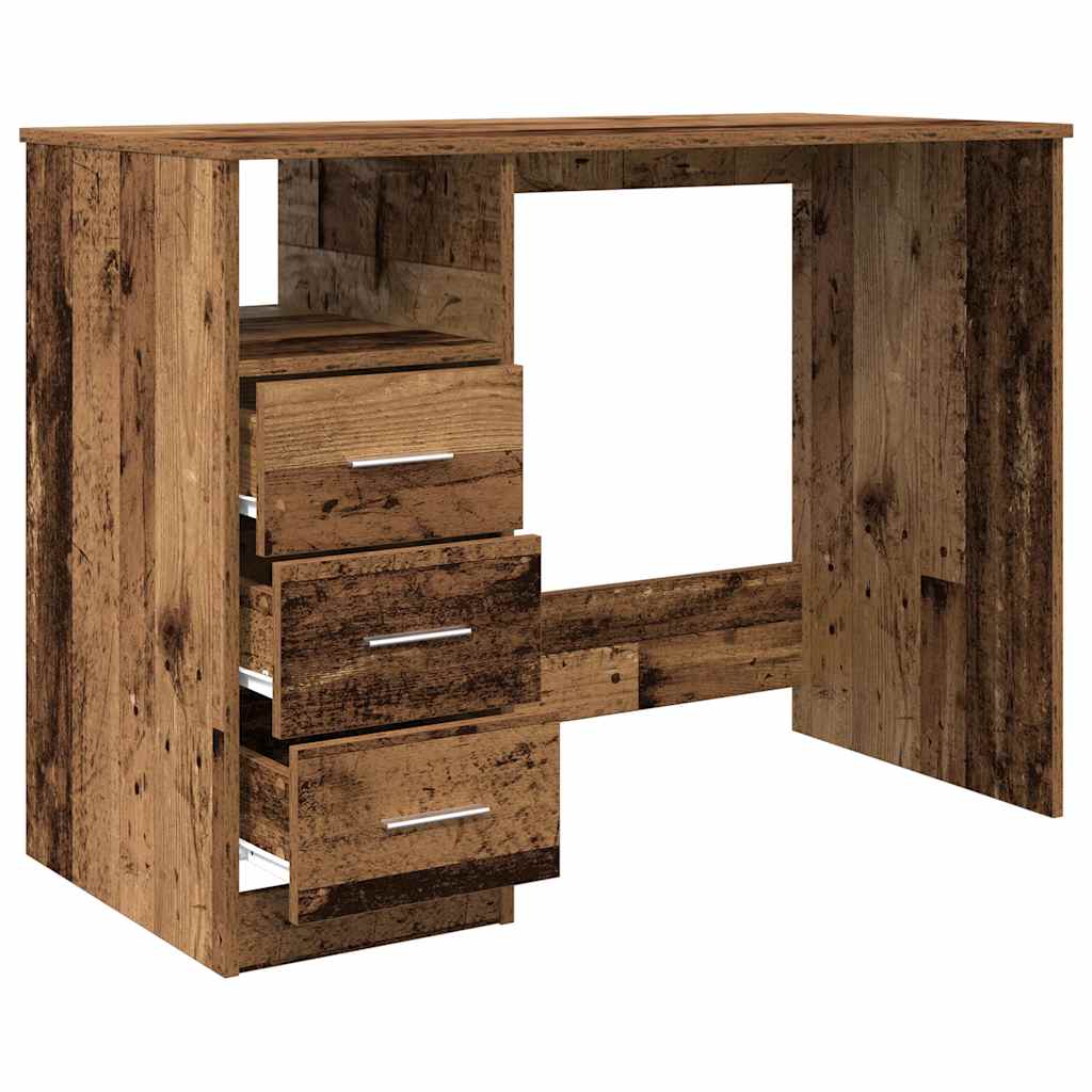Bureau vieux bois 102x76x50 cm bois d'ingénierie - XIOS