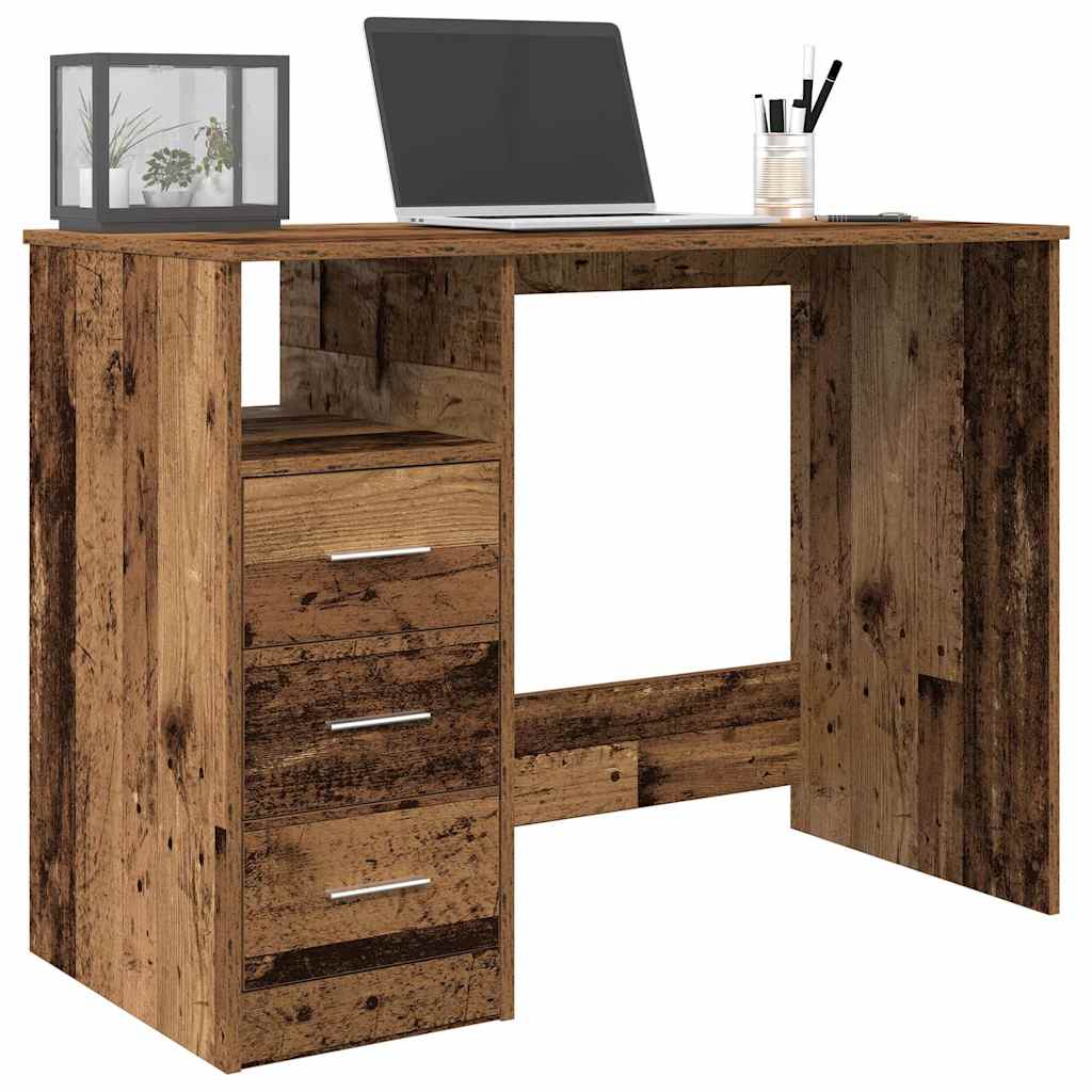 Bureau vieux bois 102x76x50 cm bois d'ingénierie - XIOS