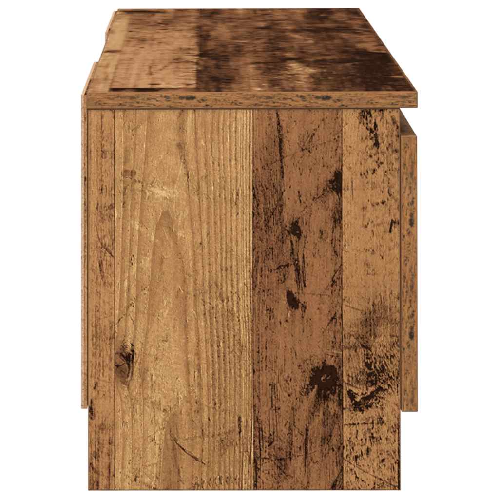 Meuble TV vieux bois 102x30x36 cm bois d'ingénierie - XIOS