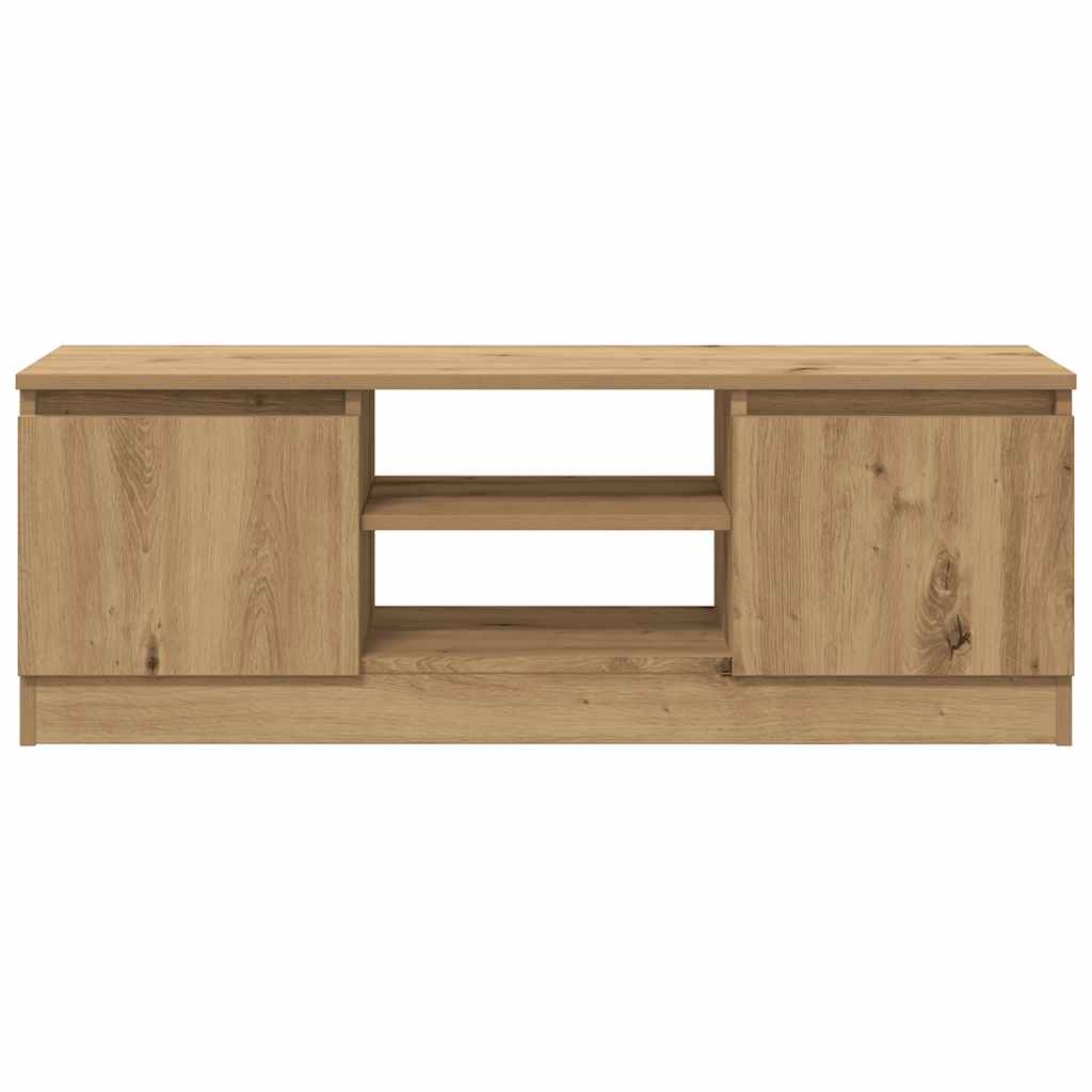 Meuble TV chêne artisanal 102x30x36 cm bois d'ingénierie - XIOS