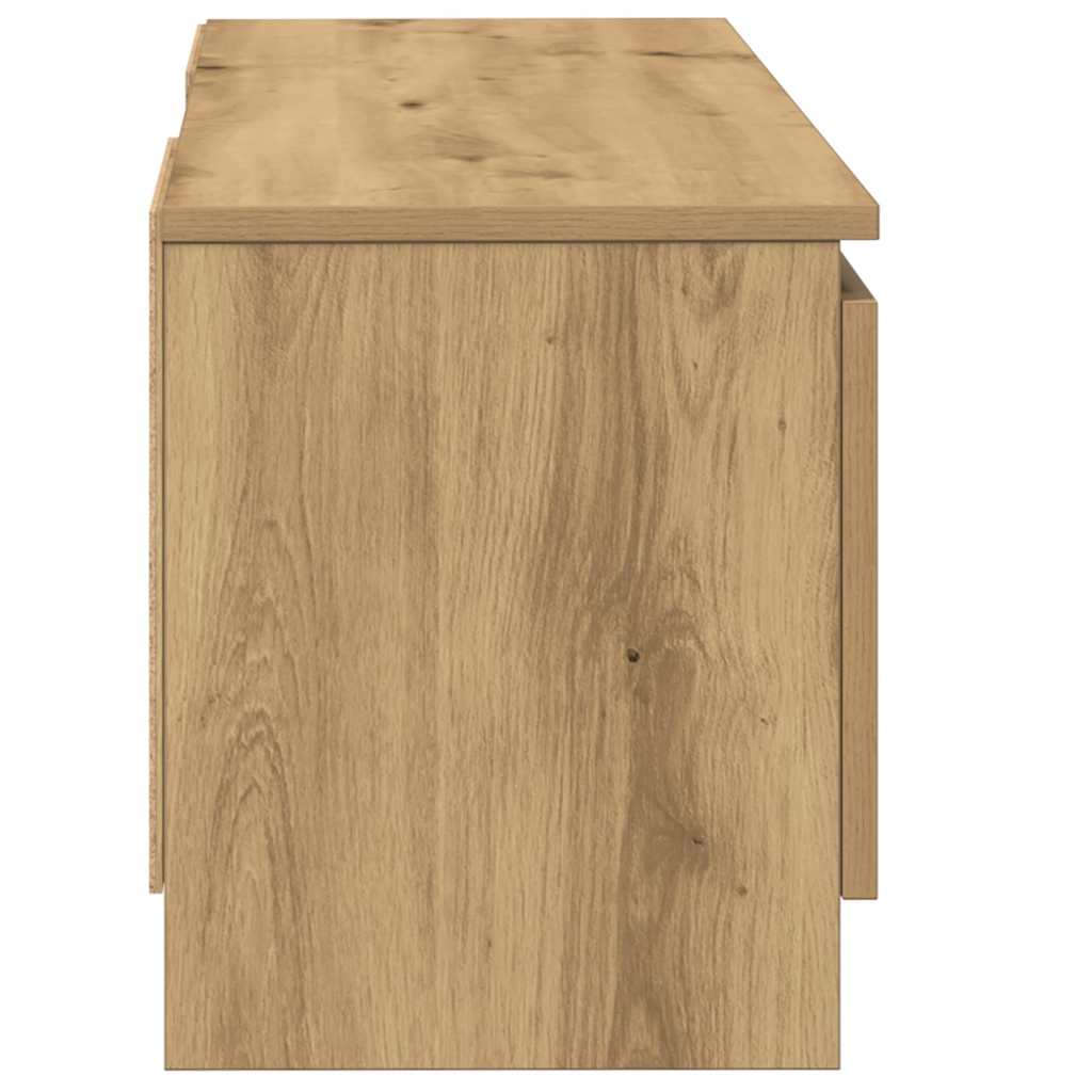 Meuble TV chêne artisanal 102x30x36 cm bois d'ingénierie - XIOS