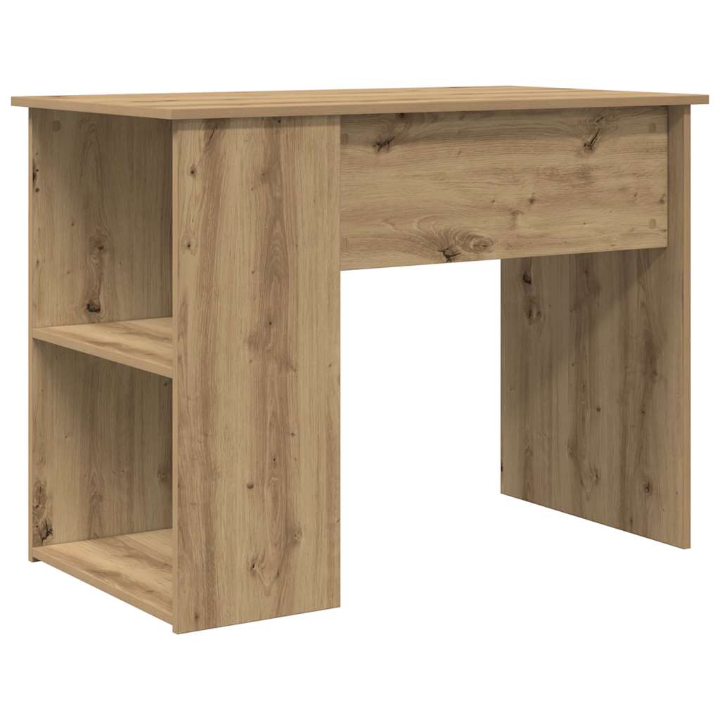 Bureau chêne artisanal 100x55x75 cm bois d'ingénierie - XIOS