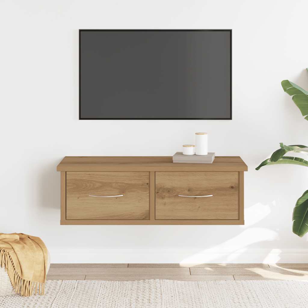 Armoire murale chêne artisanal 60x26x18,5 cm bois d'ingénierie - XIOS