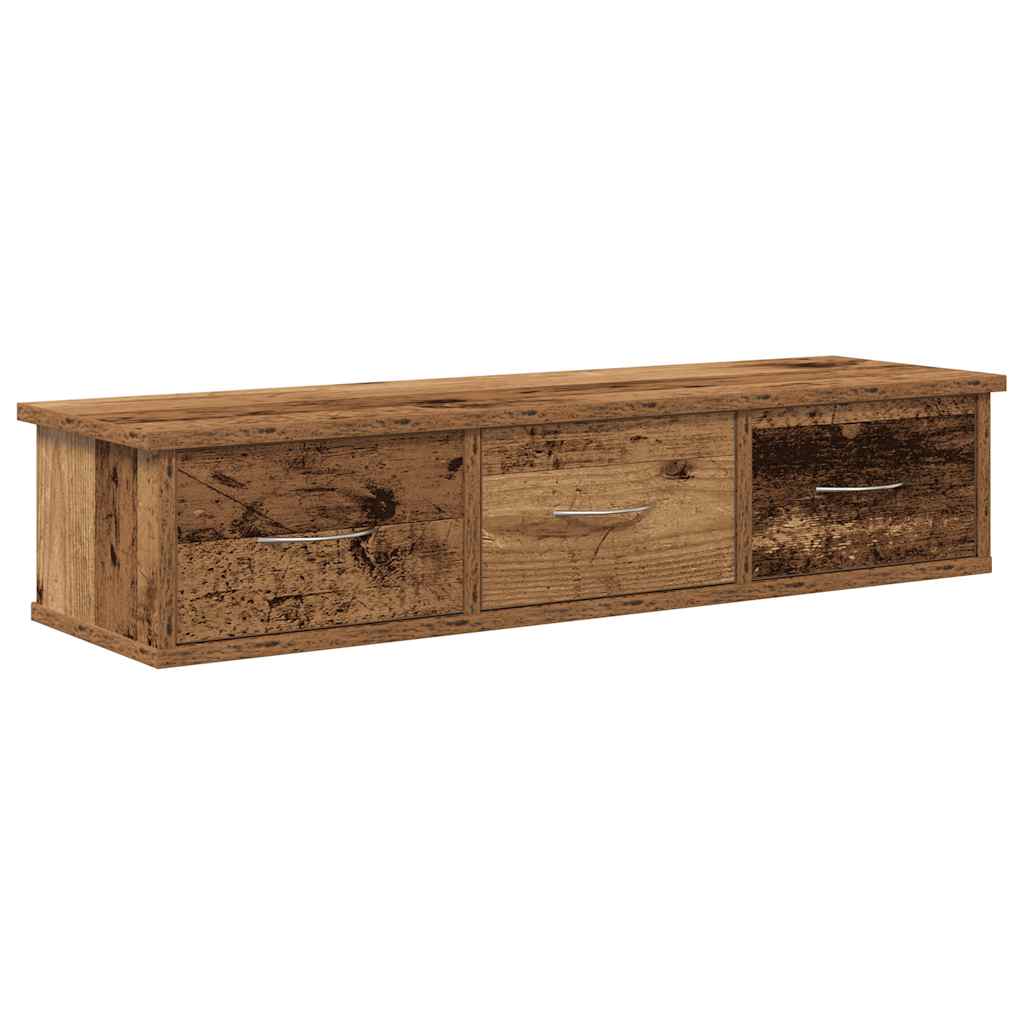 Armoire murale vieux bois 88x26x18,5 cm bois d'ingénierie - XIOS
