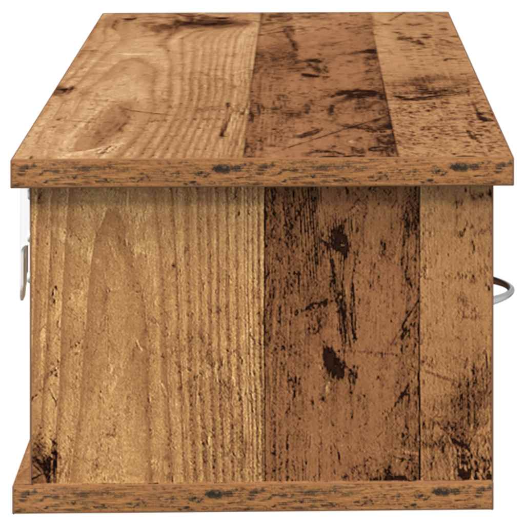 Armoire murale vieux bois 88x26x18,5 cm bois d'ingénierie - XIOS