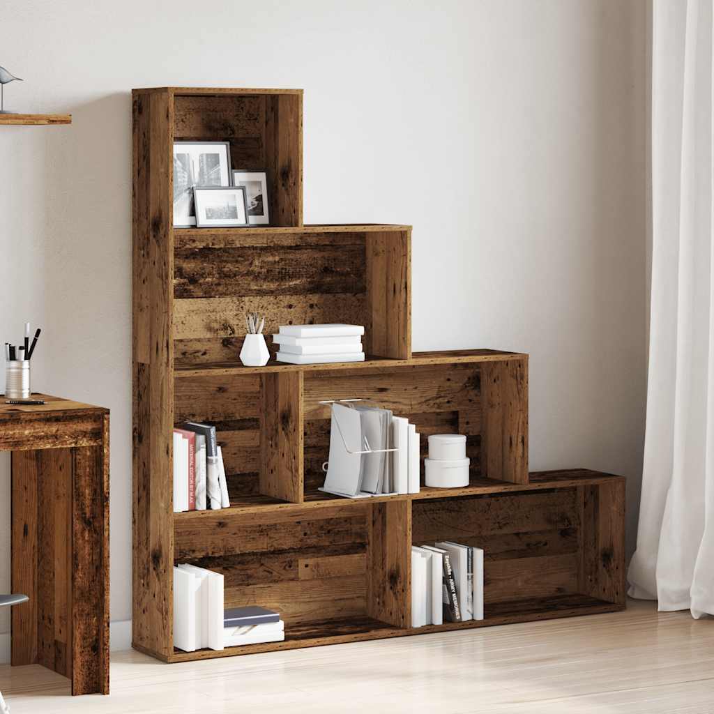 Bibliothèque vieux bois 157x24x160 cm bois d'ingénierie - XIOS