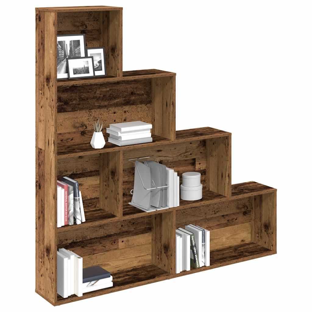 Bibliothèque vieux bois 157x24x160 cm bois d'ingénierie - XIOS