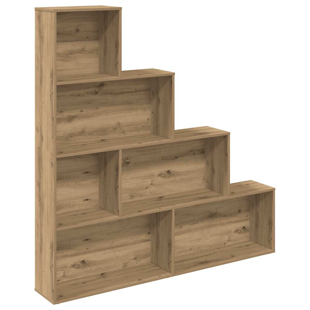 Bibliothèque chêne artisanal 157x24x160 cm bois d'ingénierie - XIOS