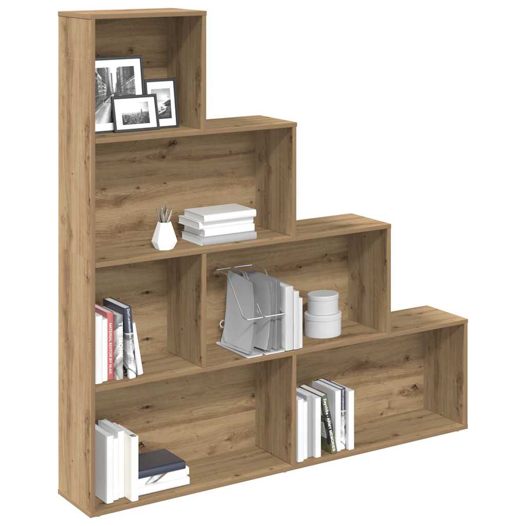 Bibliothèque chêne artisanal 157x24x160 cm bois d'ingénierie - XIOS