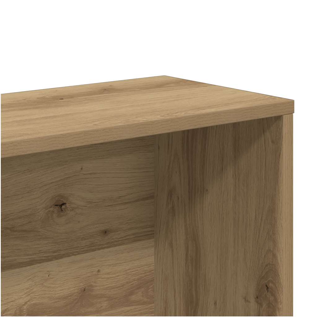 Bibliothèque chêne artisanal 157x24x160 cm bois d'ingénierie - XIOS