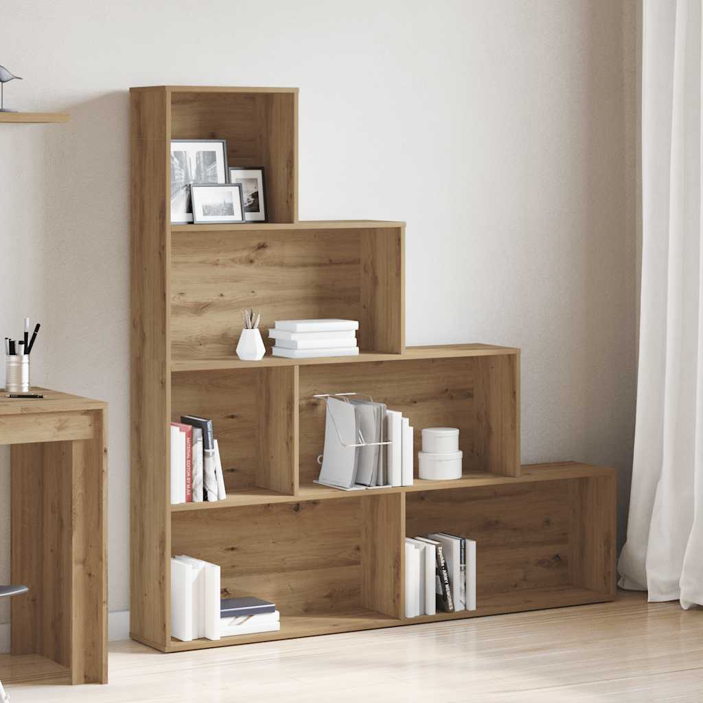 Bibliothèque chêne artisanal 157x24x160 cm bois d'ingénierie - XIOS