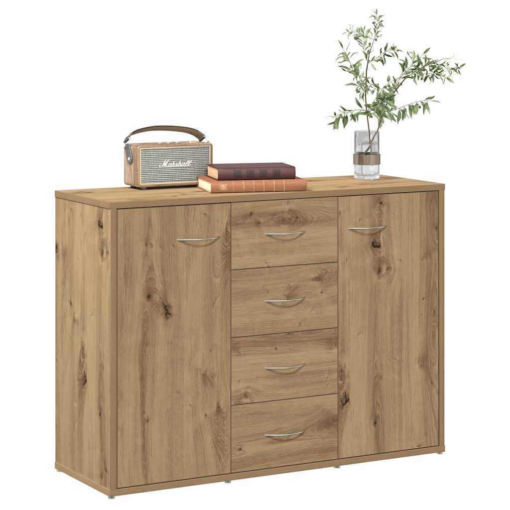 Buffet chêne artisanal 88x30x64 cm bois d'ingénierie - XIOS