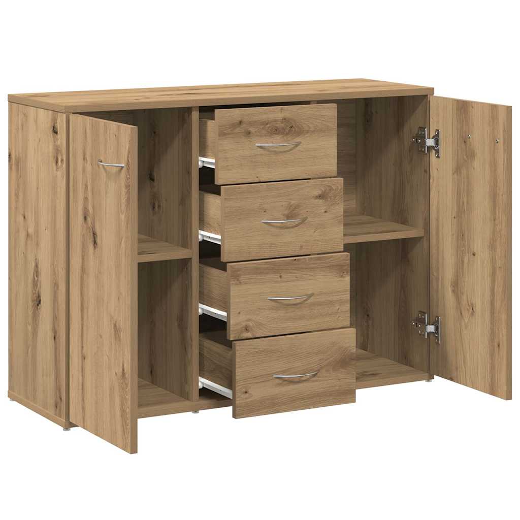 Buffet chêne artisanal 88x30x64 cm bois d'ingénierie - XIOS