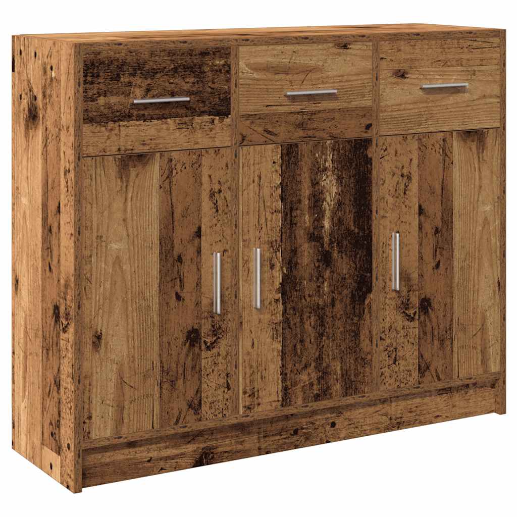 Buffet vieux bois 91x28x75 cm bois d'ingénierie - XIOS