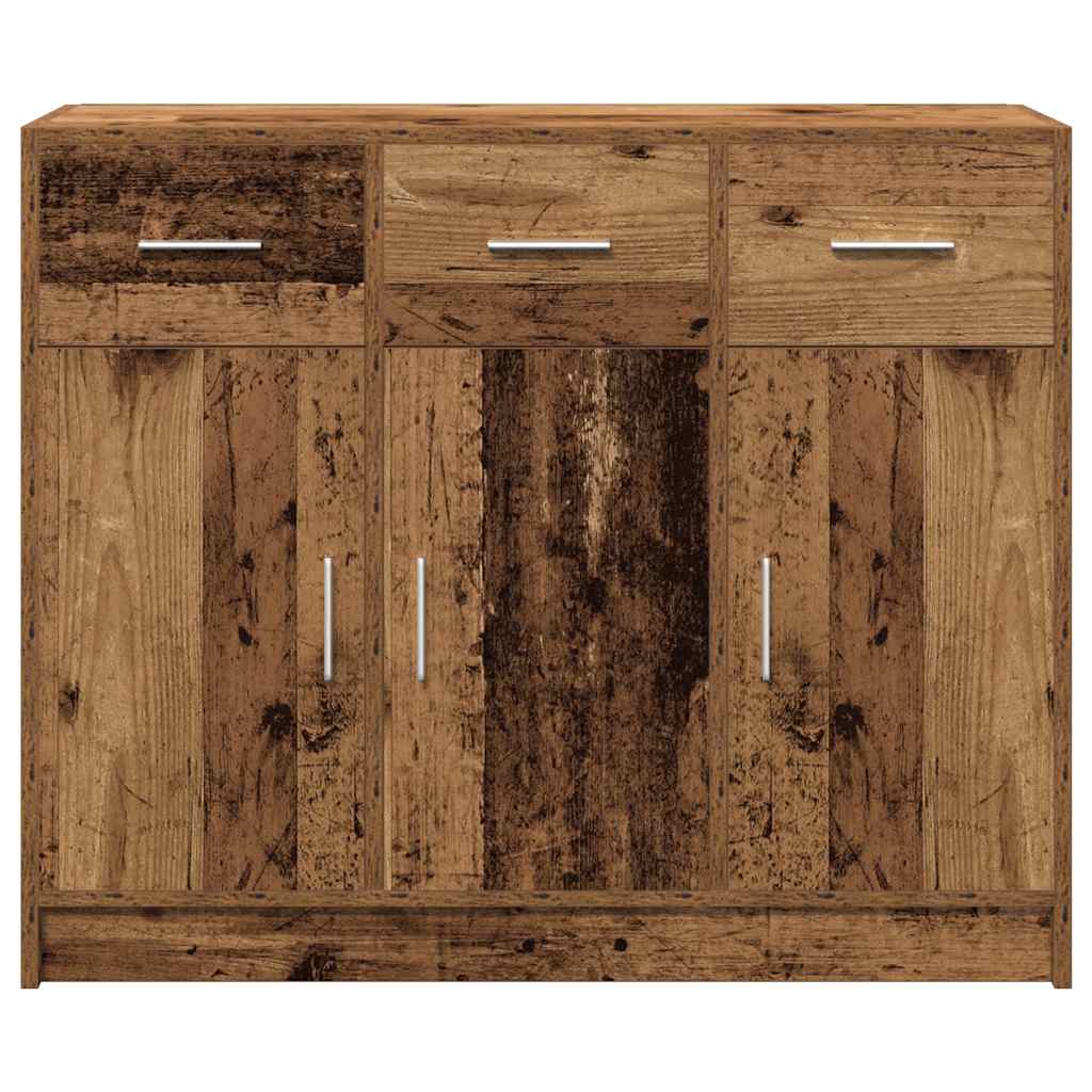 Buffet vieux bois 91x28x75 cm bois d'ingénierie - XIOS