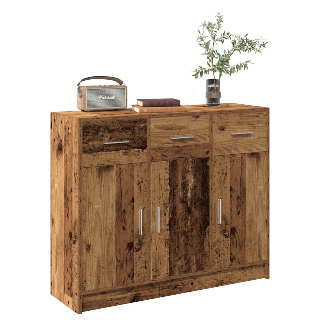 Buffet vieux bois 91x28x75 cm bois d'ingénierie - XIOS